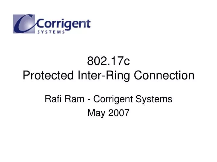 802 17c protected inter ring connection