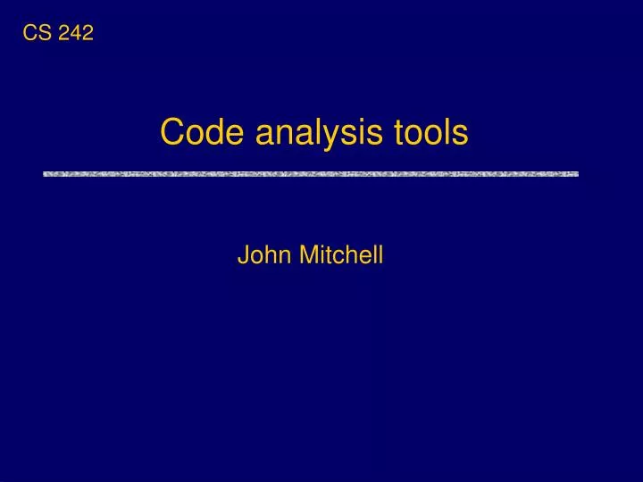 code analysis tools