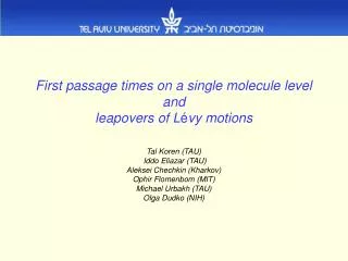 Processes on the level of a single molecule