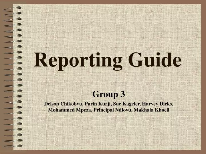 reporting guide
