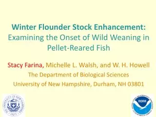 Winter Flounder Stock Enhancement: Examining the Onset of Wild Weaning in Pellet-Reared Fish
