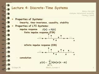 Lecture 4: Discrete-Time Systems