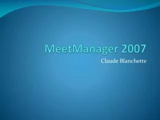 meetmanager 2007