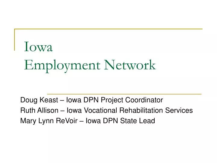iowa employment network