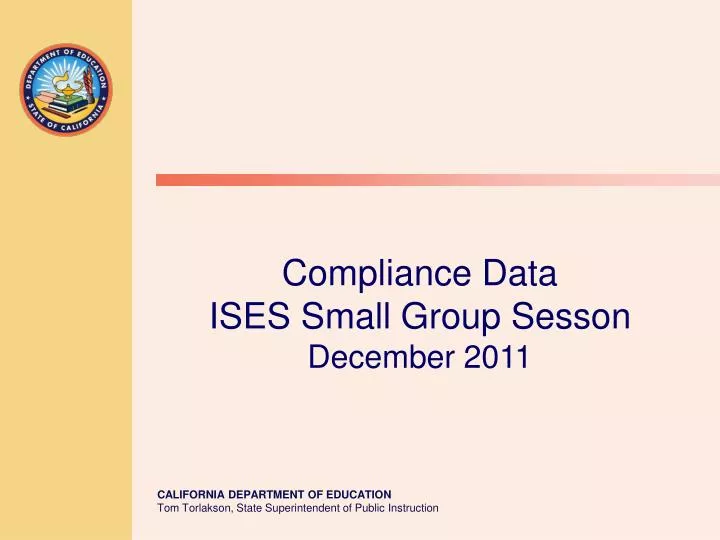 compliance data ises small group sesson december 2011