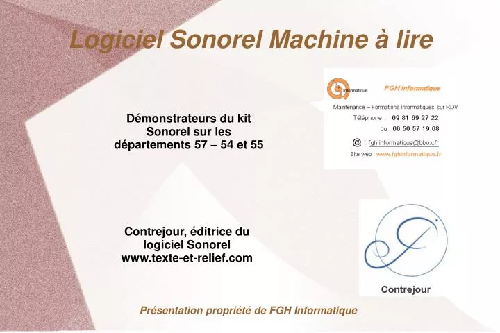 logiciel sonorel machine lire