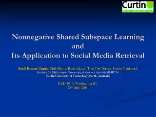 Nonnegative Shared Subspace Learning and Its Application to Social Media Retrieval