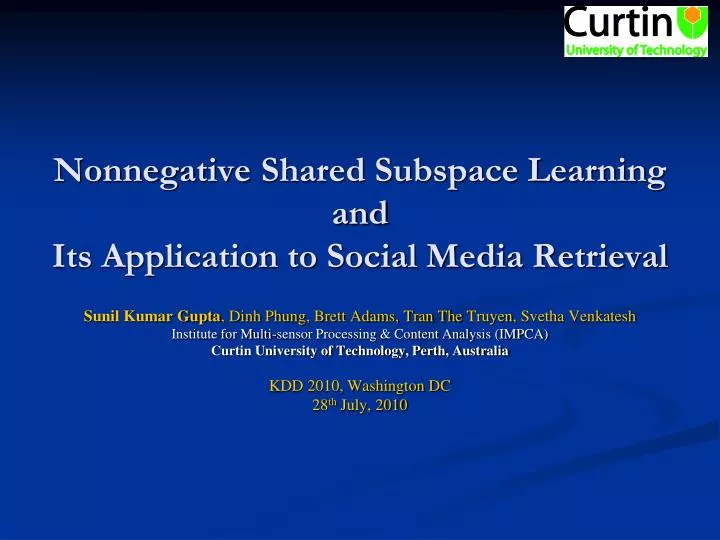 nonnegative shared subspace learning and its application to social media retrieval