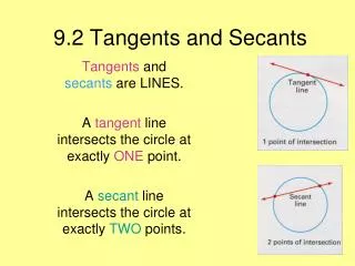 9.2 Tangents and Secants