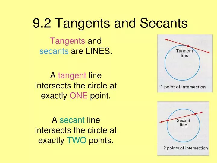 9 2 tangents and secants