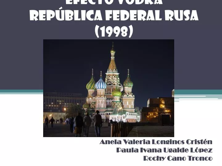 efecto vodka rep blica federal rusa 1998