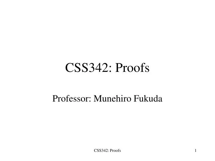 css342 proofs