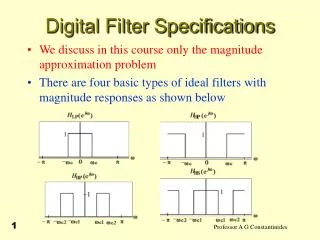 Digital Filter Specifications