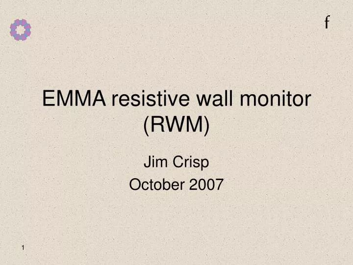 emma resistive wall monitor rwm