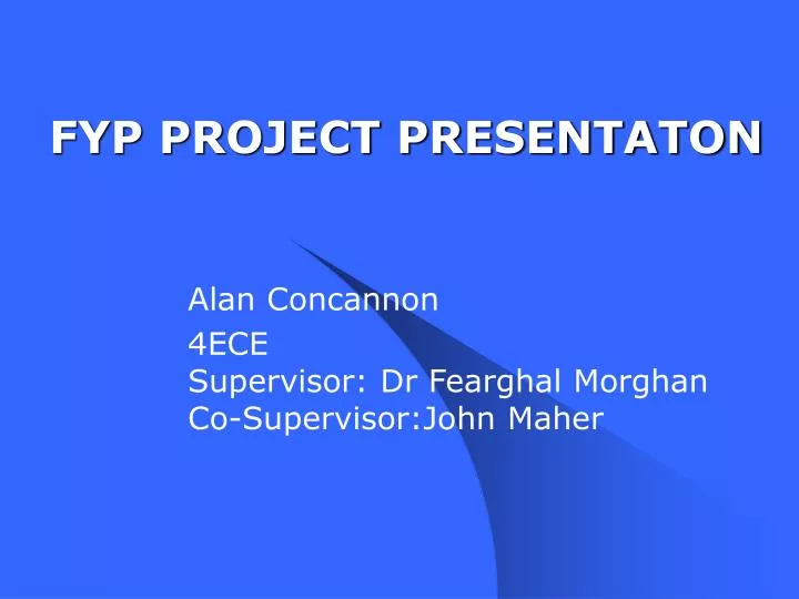 fyp project presentaton
