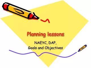 Planning lessons