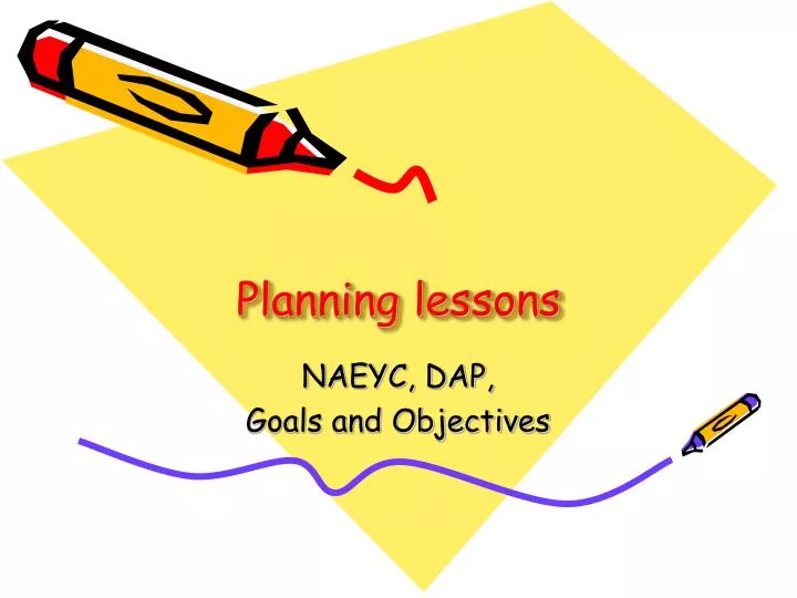 planning lessons