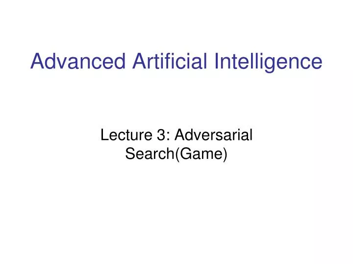 advanced artificial intelligence