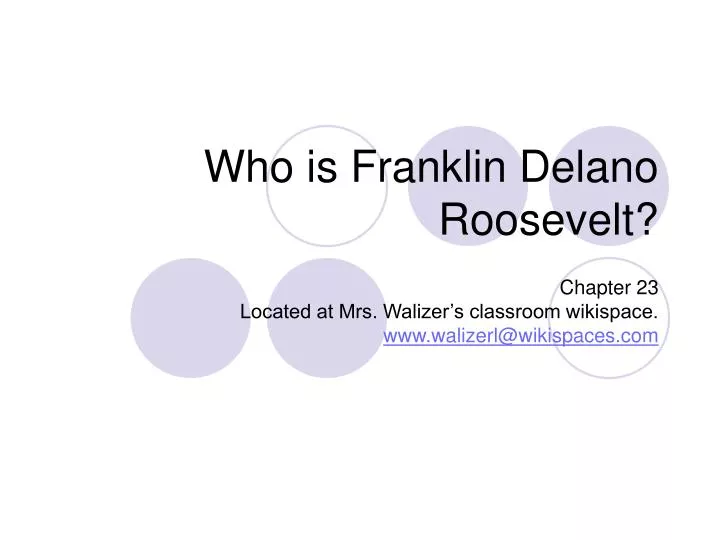 who is franklin delano roosevelt