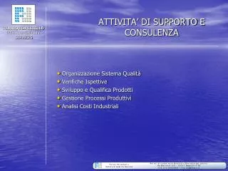 attivita di supporto e consulenza