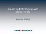 Supporting ECE Students with Special Needs - slide 1