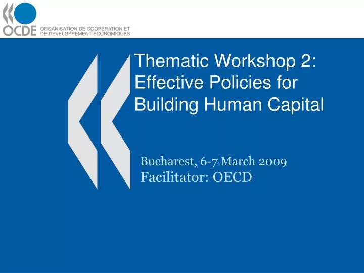 thematic workshop 2 effective policies for building human capital