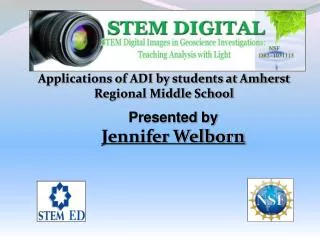 Applications of ADI by students at Amherst Regional Middle School