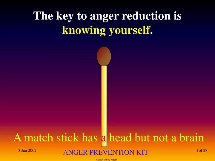 the key to anger reduction is knowing yourself