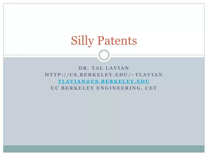 silly patents