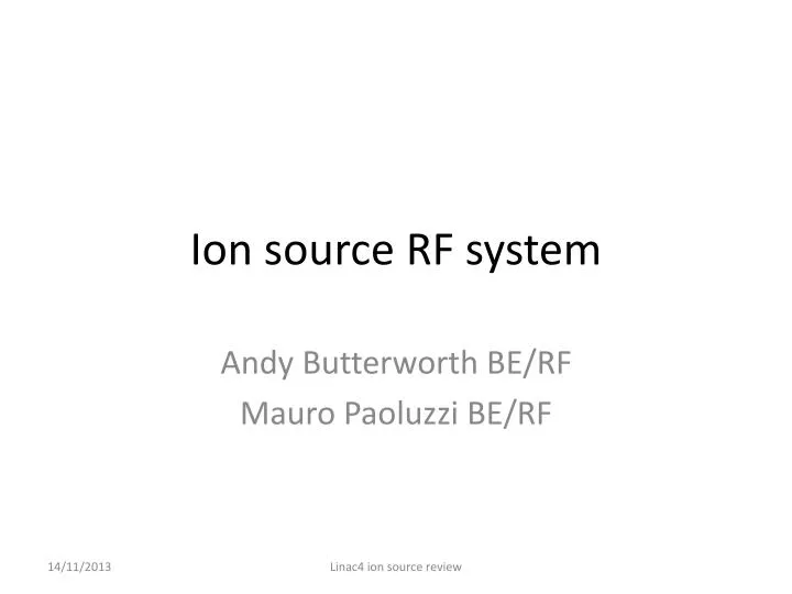 i on source rf system