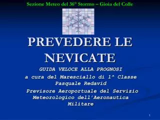 prevedere le nevicate