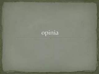 opinia