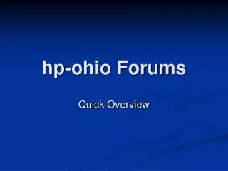 hp-ohio Forums