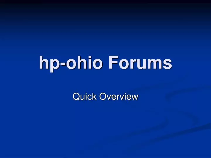 hp ohio forums