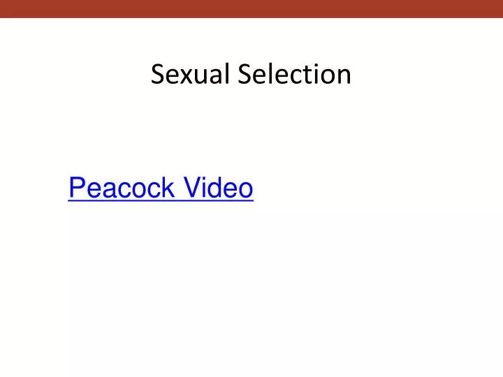 sexual selection