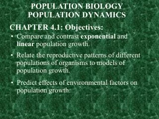 Compare and contrast exponential and linear population growth.