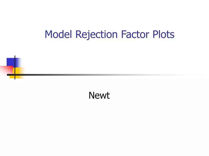 model rejection factor plots