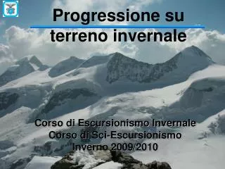 progressione su terreno invernale