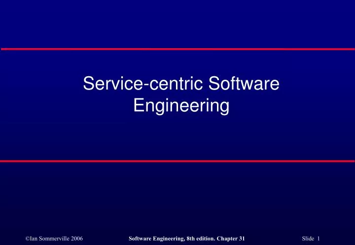 service centric software engineering
