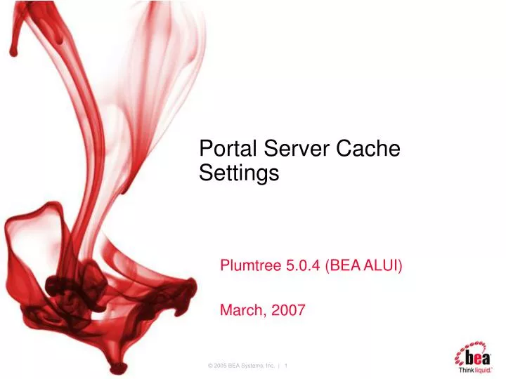 portal server cache settings