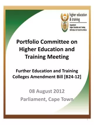 08 August 2012 Parliament, Cape Town