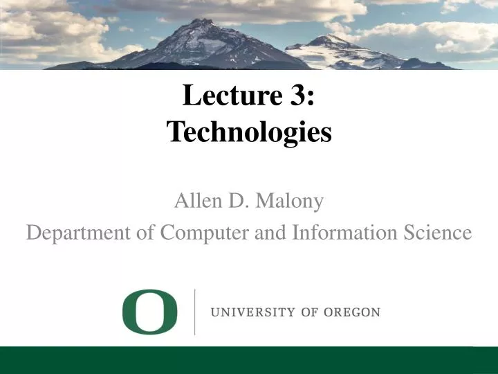 lecture 3 technologies