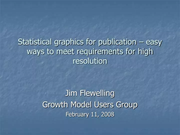statistical graphics for publication easy ways to meet requirements for high resolution