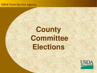 County Committee Elections