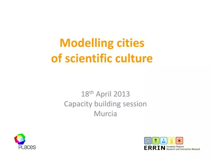 modelling cities of scientific culture