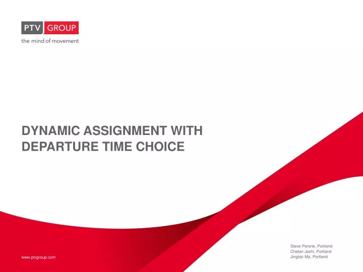 dynamic assignment with departure time choice