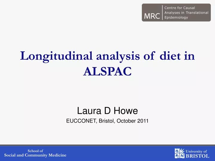 longitudinal analysis of diet in alspac