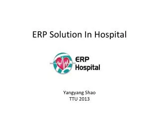 ERP Solution In Hospital