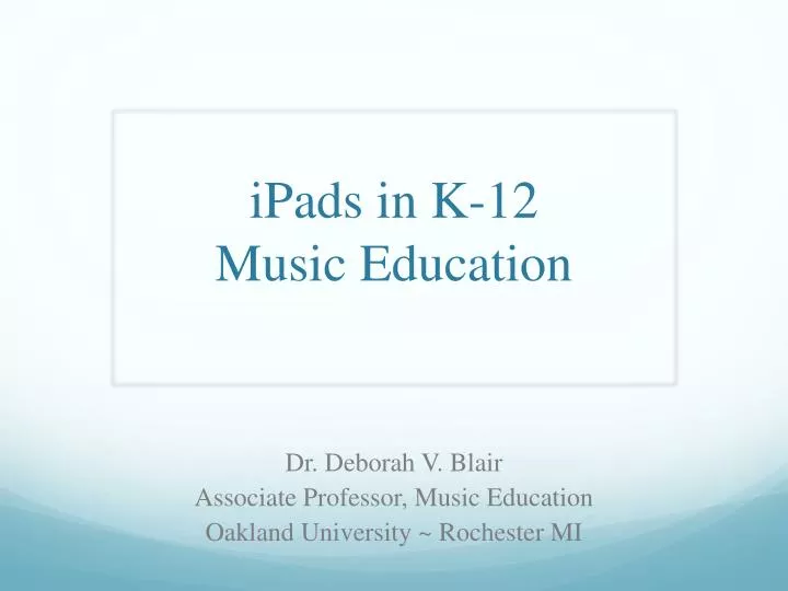 ipads in k 12 music education