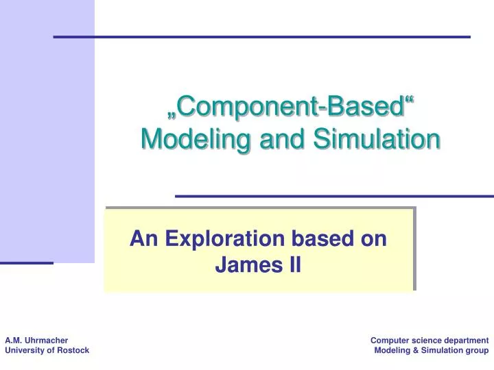 component based modeling and simulation